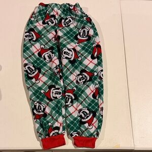Children's Green Plaid Holiday Pajama set with Cartoon Character